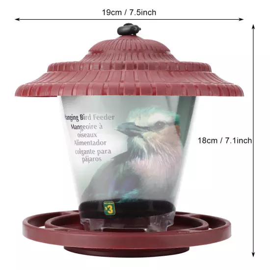 Bird Supplies Bird Food Container Bird Feeding Safe Hanging For Outdoor Birds HD