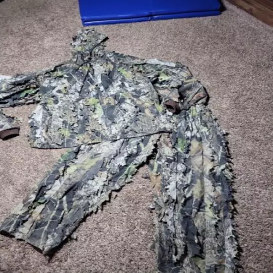 GUIDE SERIES LEAFY SUIT WOODLAND FauxLiage Miragewear Ghillie Camo Suit Sz L/XL