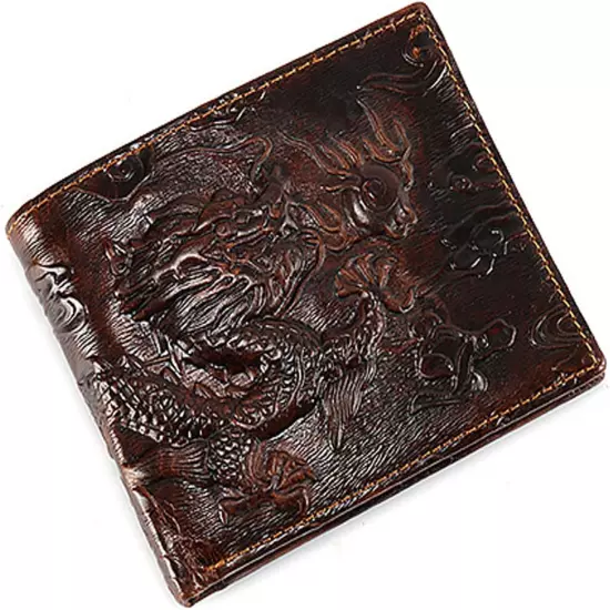 Dragon Wallet Cool Wallets for Men Leather Wallet Credit Card ID Wallet Pocket