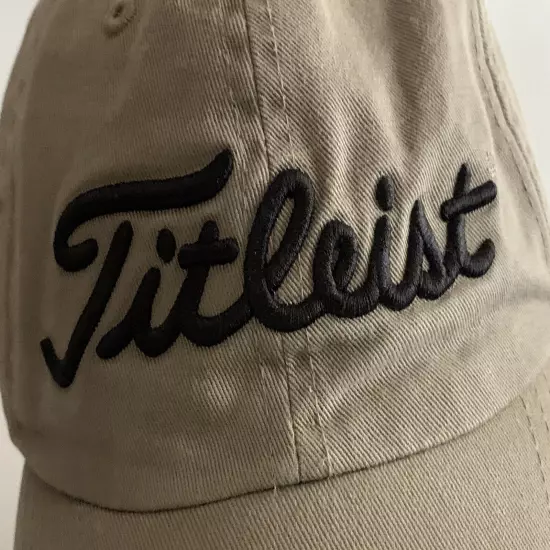 Titleist Pecan Valley Golf Club San Antonio Texas Strapback Tan Logo Cap Hat