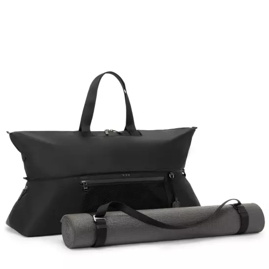 NWT Tumi Voyageur Kauai Nylon Yoga Sling / Tote Bag - BLACK with GUNMETAL