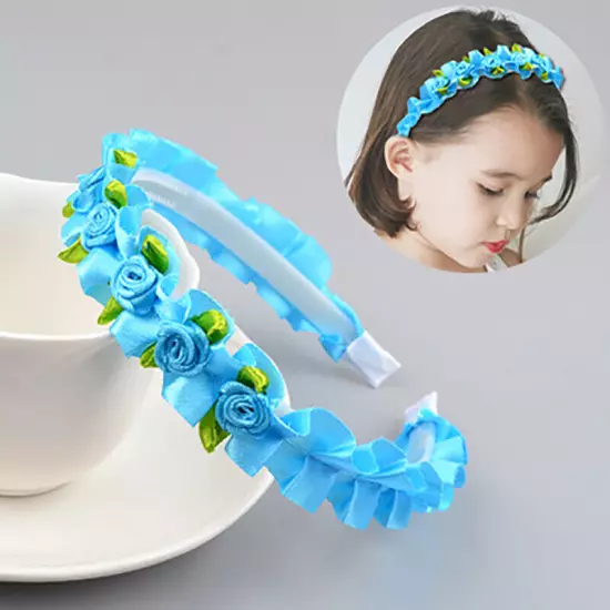 Rose Flower Braided Hairband Hair Clips for Girls Kids Headband Hair Accessories