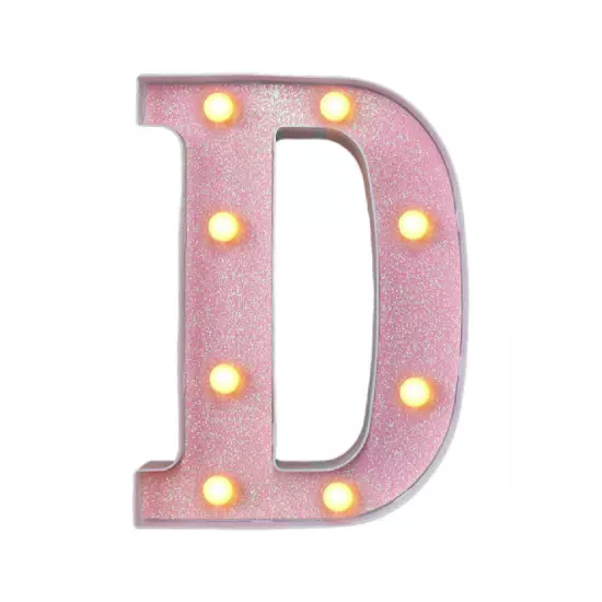 Led Light Up Letter,Pink Marquee LED Letter Lights 26 Alphabet,Lighted Letters A