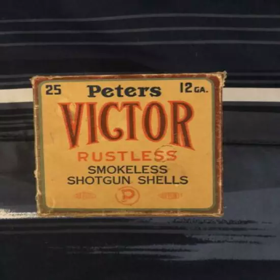 RARE Peters VICTOR 12 GA Smokeless Shotgun Shells Empty BOX