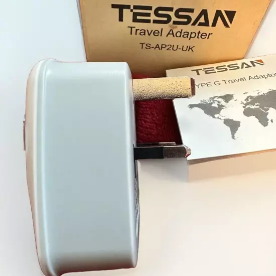 NEW Tessan Travel Adapter TS-AP2U-UK 1 Outlet 2 USB USA to UK Ireland Type G