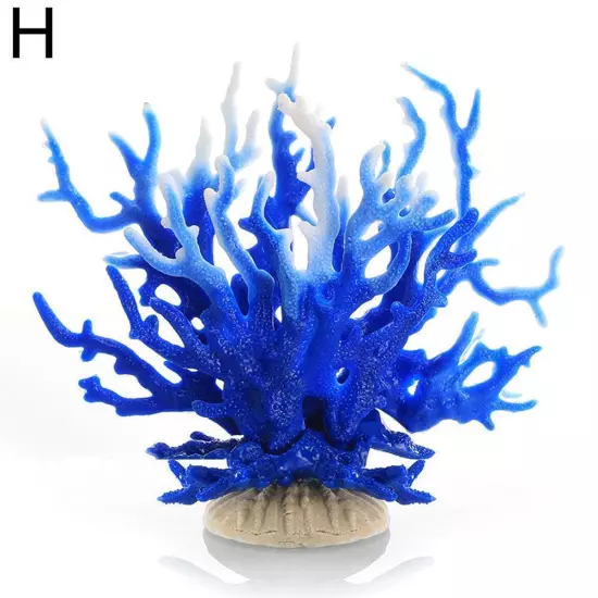 Artificial Coral Ornament Resin Fish Tank Plant Aquarium Decoration^ M2J6