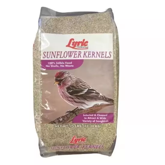 25 lb. Sunflower Kernels.100% Bird Food. Sunflower Only - No Shells Included.