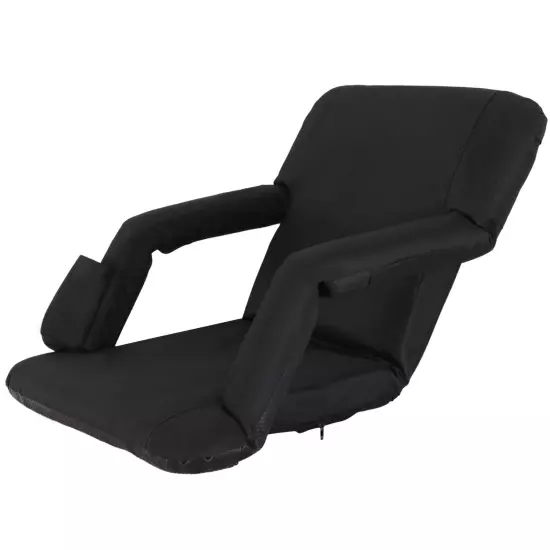 5 Reclining Positions Ergonomics Stadium Seats Chairs For Bleachers Black