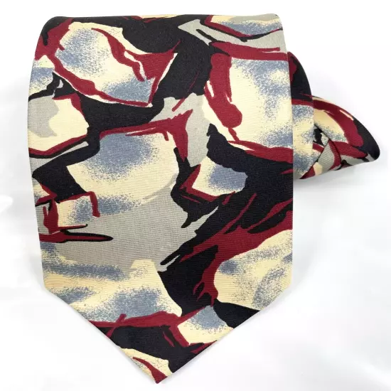 Vintage Louis Simard Paris Abstract Art Silk Necktie Tie Men's 3.2" x 56"