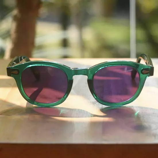 Vintage vilot sunglasses for women green glasses purple lens men purple sunglass