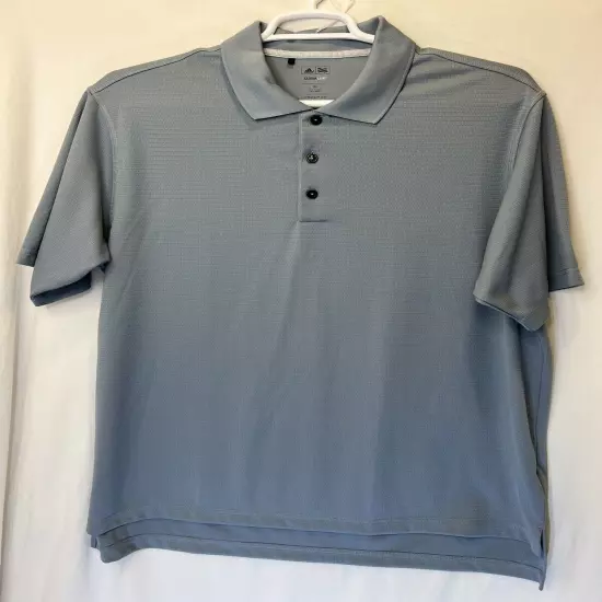 Adidas Golf XL Gray Patterned Shortsleeve Golf Polo Wicking Climalite EUC