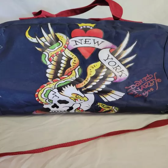 Ed Hardy ' New York City ' Adjustable Strap Duffle Bag 22''x 10''