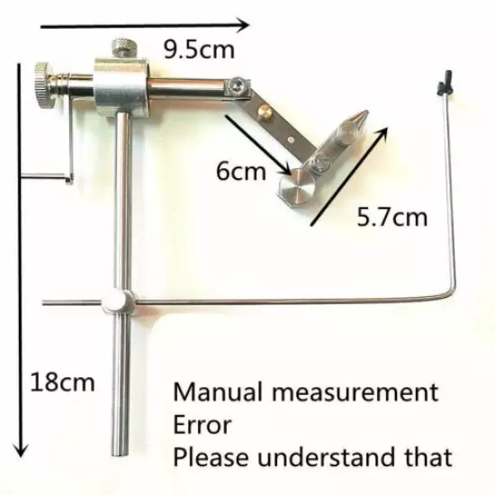 Silver Rotary Fly Tying Vise With C-clamp Strengthened Hard Jaw 360 Rotation