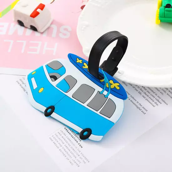 Cartoon Waterproof PVC Travel School Name ID Suitcase Label Luggage Tag Bag Tag