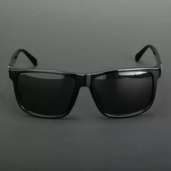 Locs Oversize Gangster Glasses Men Dark Lens Flat Top Large Black OG Sunglasses