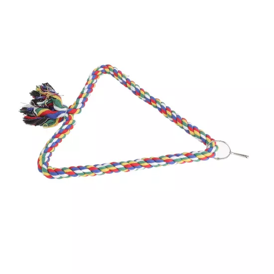 Bird Swing Toy Triangular Colorful Climbing Playing Rope Parrots Perch Stand for