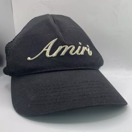 AMIRI Black Amiri Script Trucker Hat Snapback