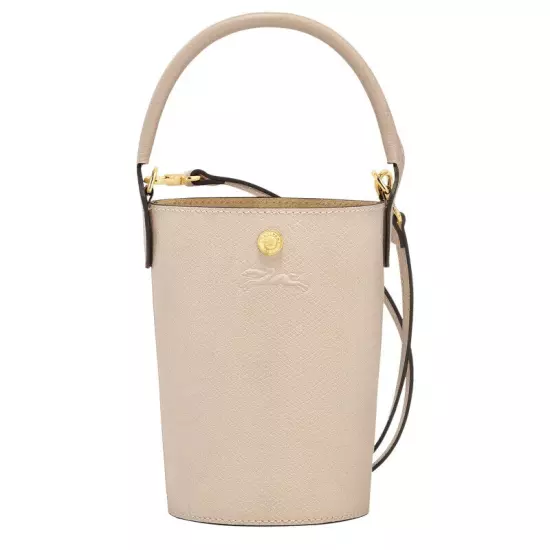 Longchamp Eggshell White Leather Epure XS Crossbody Bucket Bag $360 NEW