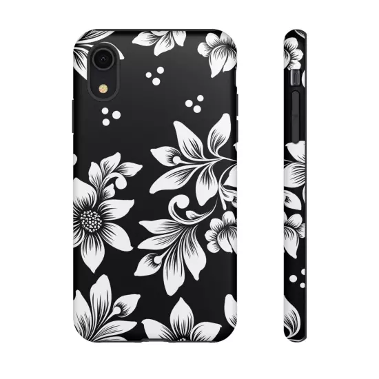 Black & White Floral Style - Tough Cases