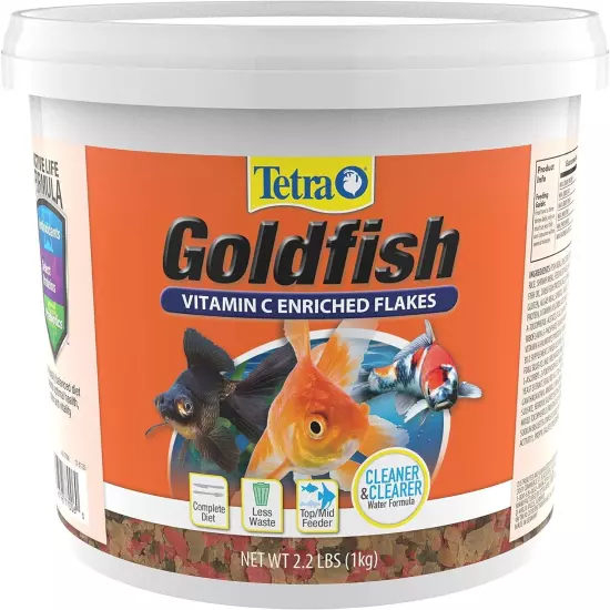 Tetra Goldfish Flakes, Nutritionally Balanced Diet For Aquarium Fish, Vitamin C 