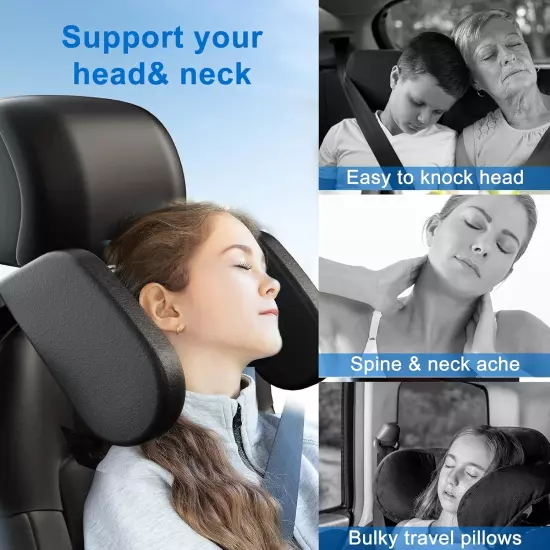 Car Headrest Pillow, Roadpal Adjustable Sleeping Headrest for Car Seat, Head Nec