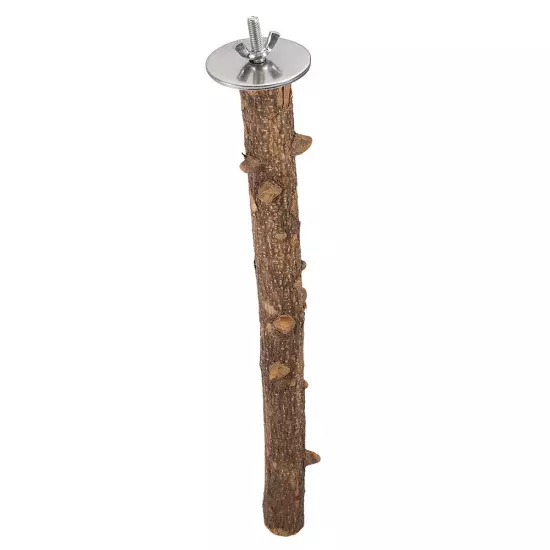 Natural Wood Stand Holder Grinding Perch Bird Chew Hanging Cage T LLI