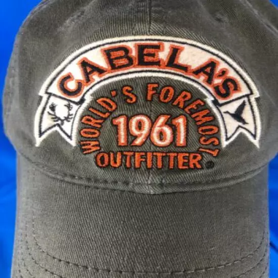 EUC vtg Cabela's cotton/spandex one-size fitted cap, wide elastic sweat band cap