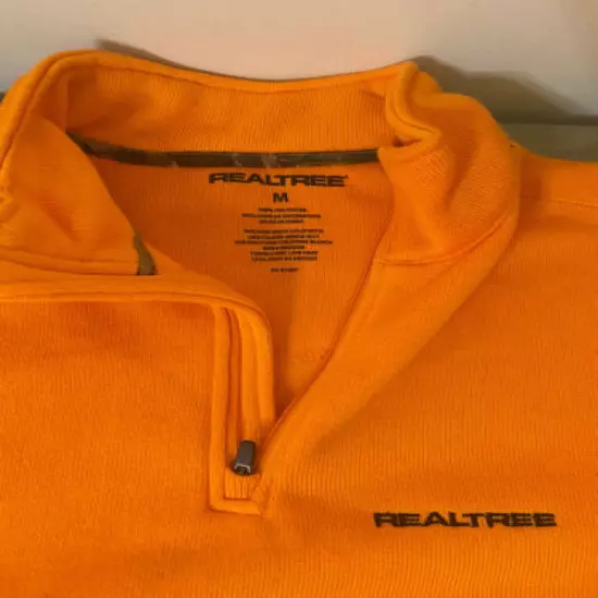 Realtree Quarter Zip Sweater Hunter Orange