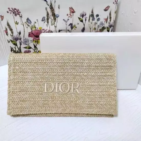 Christian Dior Novelty Clutch Pouch 2023 Summer Rattan Beige from Japan