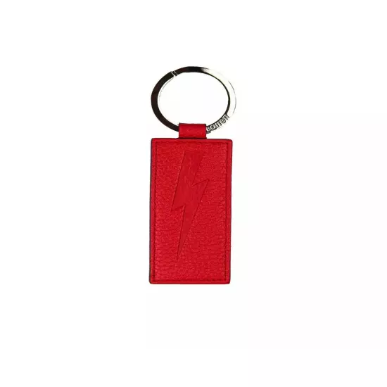 Neil Barrett Premium Leather Keychain in - Keychains - Red -Size One Size