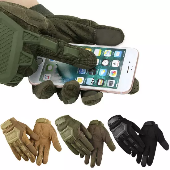 Touchscreen Tactical Gloves Full Finger Protection Airsoft Work Hunting Gloves