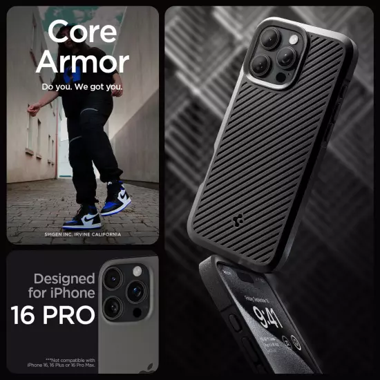 Spigen [Core Armor] Phone Case for iPhone 16 Pro Max / 16 Pro / 16 Plus / 16