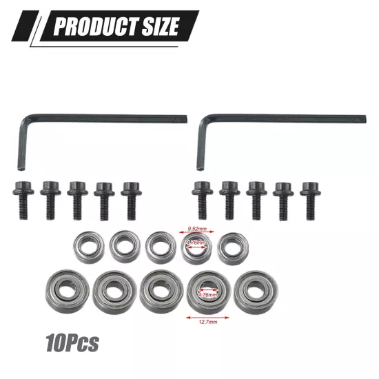 10pc Set Router Bit Top Mounted Ball Bearing Guide For Router Bit Bearing Repair