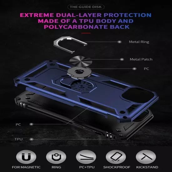 For iPhone 16 Pro Max 15 14 13 12 11 Plus SE Case Phone Cover + Tempered Glass