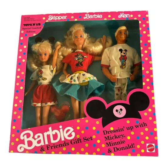 Barbie & Friends Gift Set Disney Ken Skipper Toys R Us Limited Edition 1991