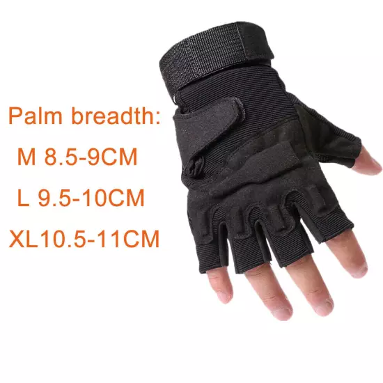 Tactical Military Fingerless Gloves Mens Outdoor Cycling Half Finger Gloves USA