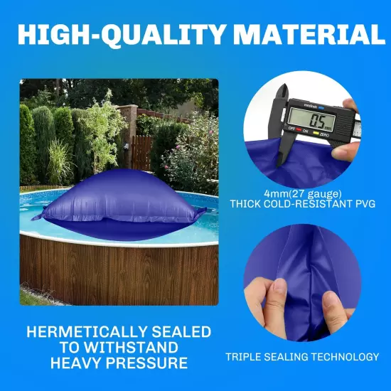 Pool Pillow for for Above Ground Pools 8x8 Ft Pool Air 8*8Ft Squareblue