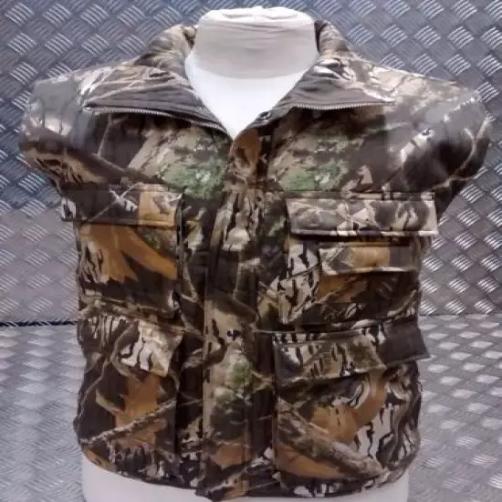 Hunters Action Vest Tree Camo Tactical Fishing Body Warmer All Sizes - NEW