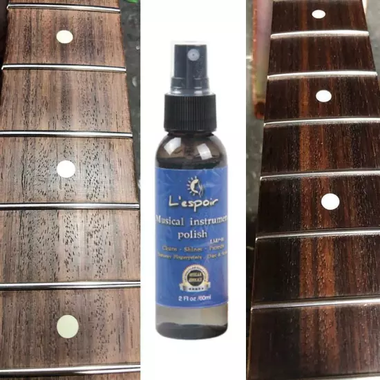 60ml Guitar Fingerboard Nursing Oil Fretboard Lemon Cleaning + Set Cloth HOT