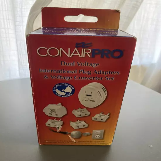 Conair Pro Dual Voltage International Plug Adapters & Voltage Converter Set