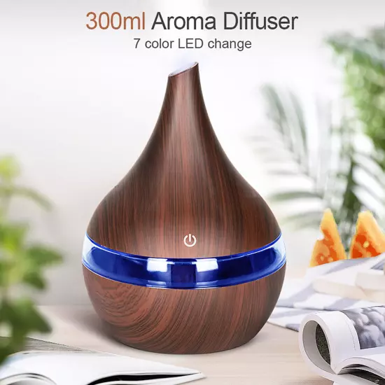 USB Mini 300ml 7 Colors LED Air Humidifier Essential Oil Diffuser Aroma Purifier