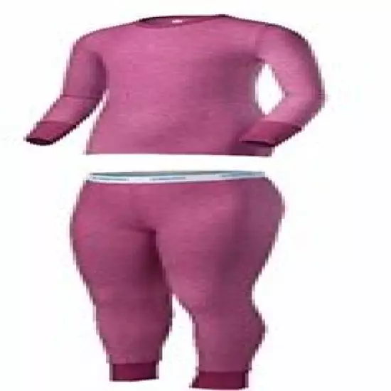 Indera Youth Performance Polyester Rib Knit Set with Silvadur, Pink, Large