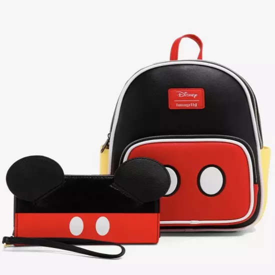 Loungefly Disney Mickey Mouse Cosplay Backpack AND Tech Wallet New NWT NIP