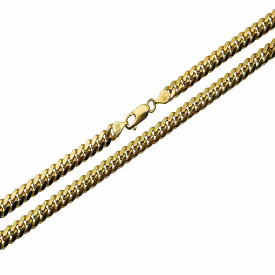 Solid 10K Yellow Gold Miami Cuban link Necklace Chain 2mm-6mm Sz 20"-30" 