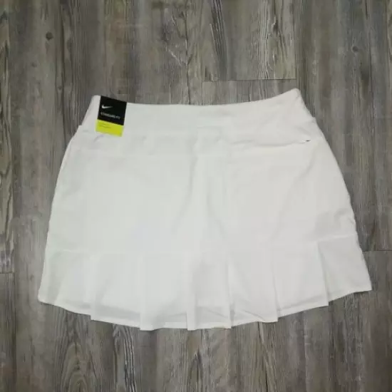 Nike FLEX 15" Dri-Fit Golf Skirt Skort Shorts White BV0257 Women's L