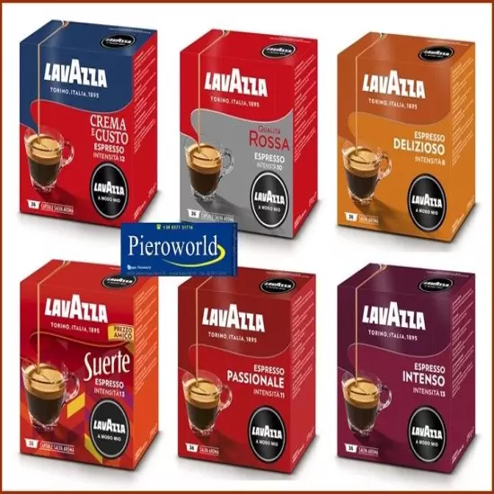 144 original capsules Lavazza A Modo Mio Espresso coffee pods (4 b. x 36 caps.)