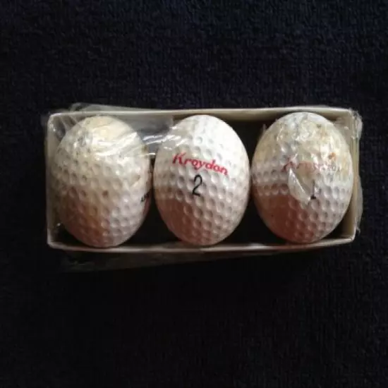 Vintage Kroydon Astro Flight Golf Balls, 3 Ball Pack