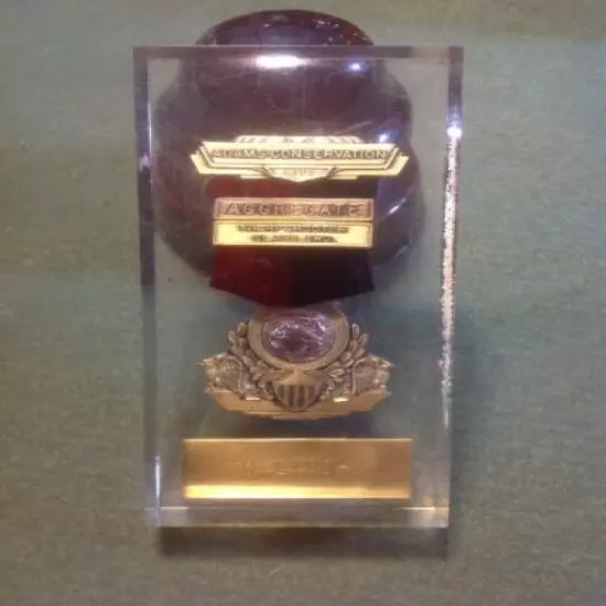 Vintage Aggregate Sharpshooter Medal 1971 Adams Conservation Paperweight RARE!