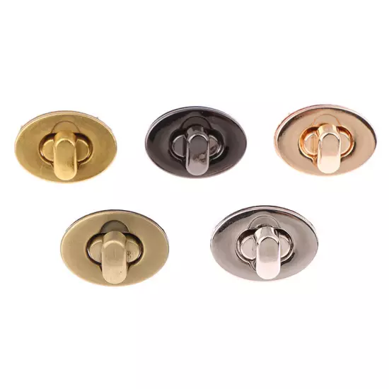 Metal Oval Twist Lock Clasp Turn Lock For DIY Handbag Purse Luggage Hardware