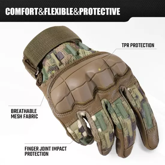 AXBXCX Tactical Gloves for Men - Protection, Flexible, Durable, Touchscreen C...